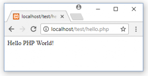 first php output