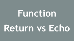return vs echo