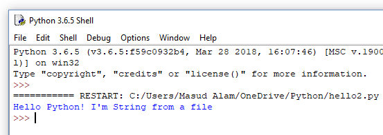 Run Code Output From File