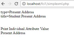 Show Attribute name and Value using PHP Simple XML