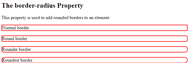 CSS Rounded Border with border redious property