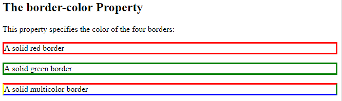 css border color property