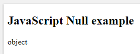 JavaScript Null Data Type Example