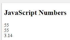JavaScript Numbers