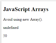 JavaScript Array Declaration Avoid
