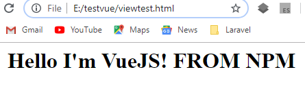 VueJS  NPM Example