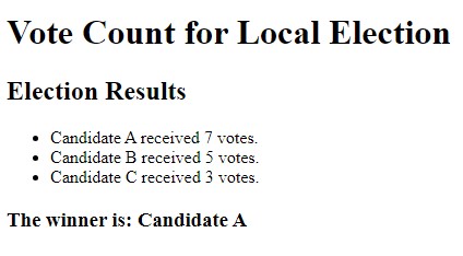 Voting System using php array_count_values function.php
