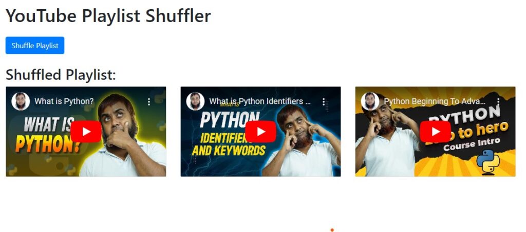 Youtube Playlist Shuffler