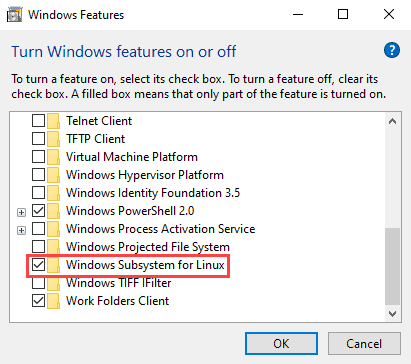 Install Windows Subsystem